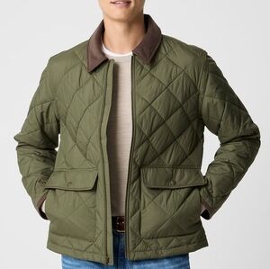 J. Crew Men's Corduroy Collar Quilted Jacket Size Medim NEW